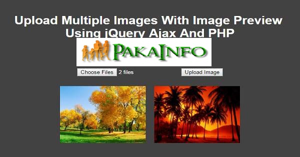 PHP Jquery Ajax Upload Multiple Images with Preview Example