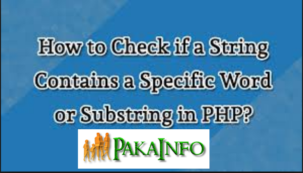 How to Check If String Contains a Substring in PHP