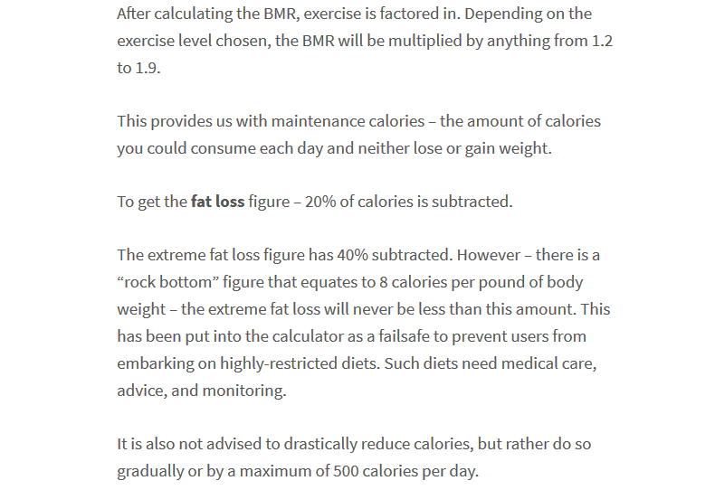 Estimating Calories for Weight Loss