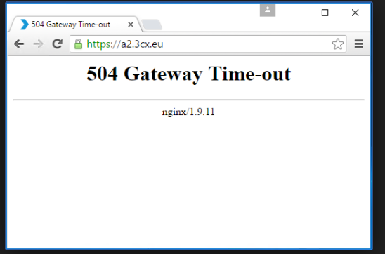 [SOLUTIONS] 504 GATEWAY TIMEOUT NGINX