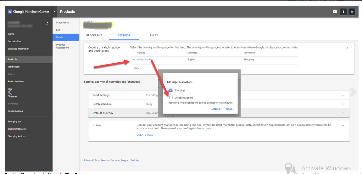 How To Enable Shopping Actions in Google Merchant Center