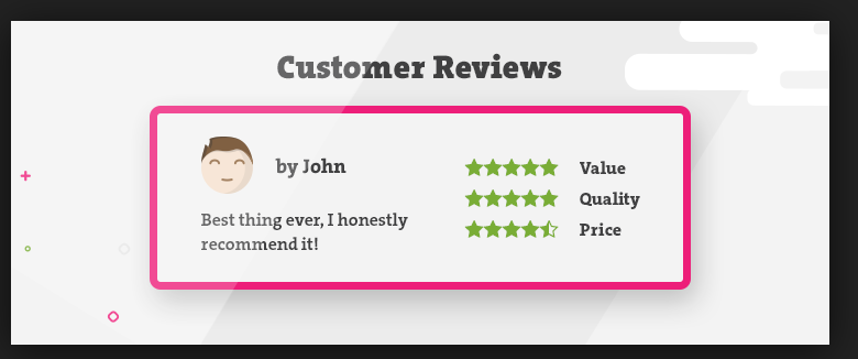 5 Star Product Rating Review Widget in CSS