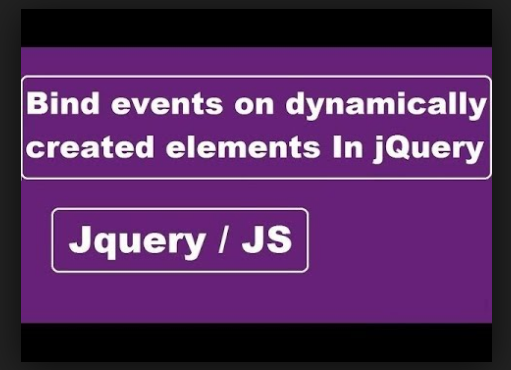 Event binding on dynamically created elements?