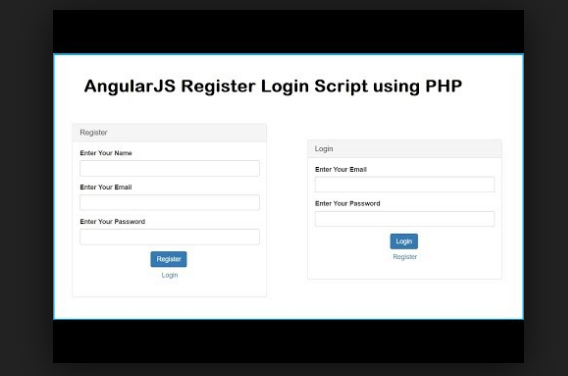 Angularjs Login And Registration Modal Template