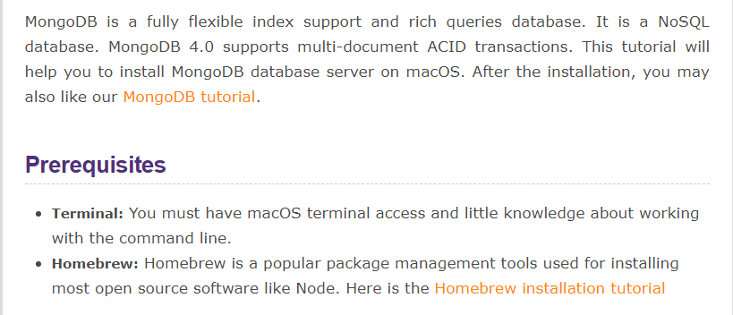How To Install MongoDB on MacOS