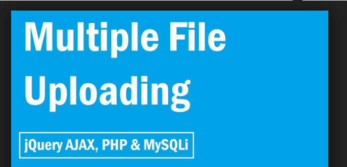 jQuery AJAX Multiple Files Upload using PHP