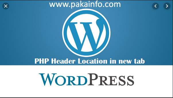 PHP Header Location in new tab Example