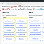 Remove Yellow BGBOX WordPress plugin