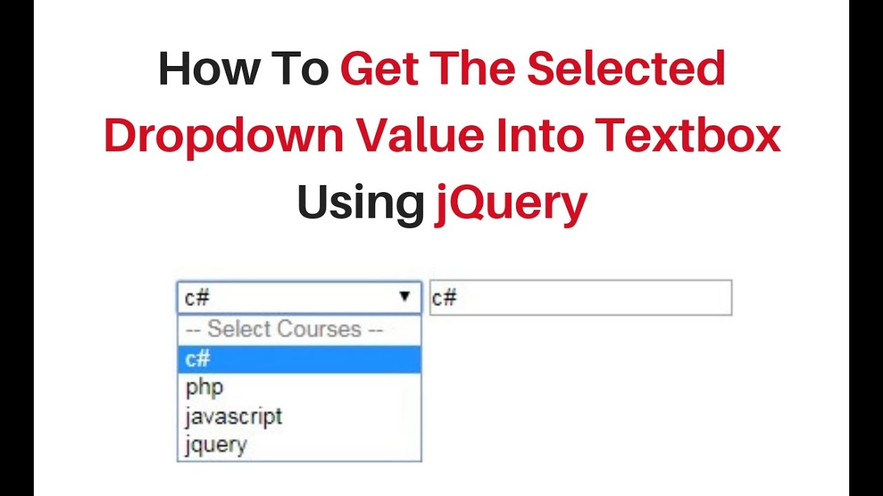 jQuery get value of select onChange Example