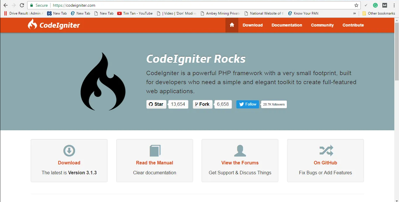 how to run codeigniter project in xampp
