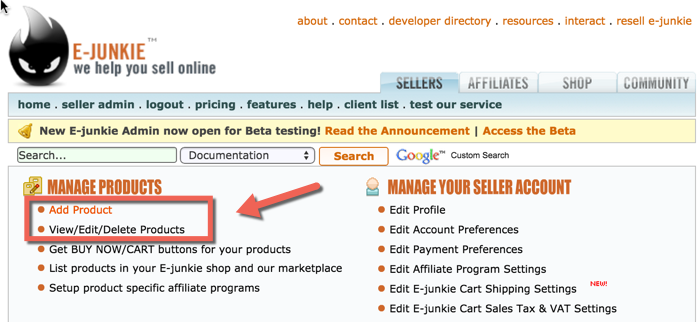 Sell your eBook Using eJunkie
