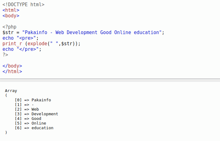 php explode php explode