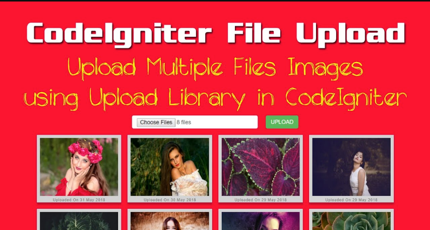 how to upload multiple images in codeigniter?