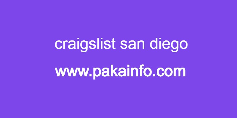 How To Sell Something On Craigslist San Diego? | Craiglist ...