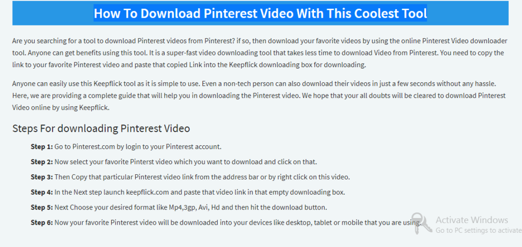 How To Download Pinterest Video With This Coolest Tool