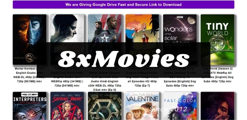 8xmovies 2024: 8x movies 300 MB Movie Download Website