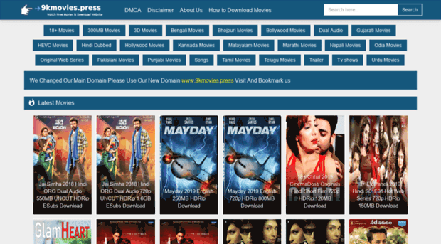 9Kmovie Hollywood Dubbed in Hindi, Bollywood Movies Download & New Domain Link
