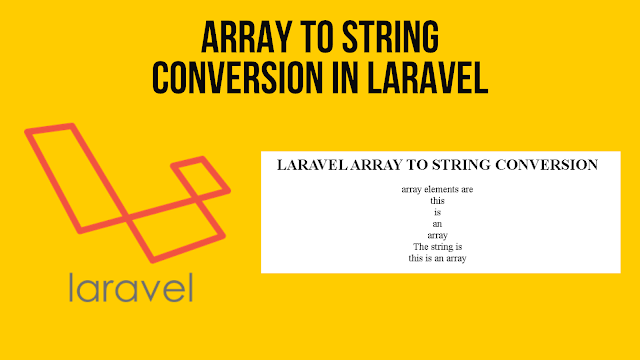 array to string conversion laravel