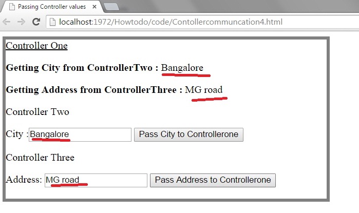 how to call one controller from another controller in angularjs