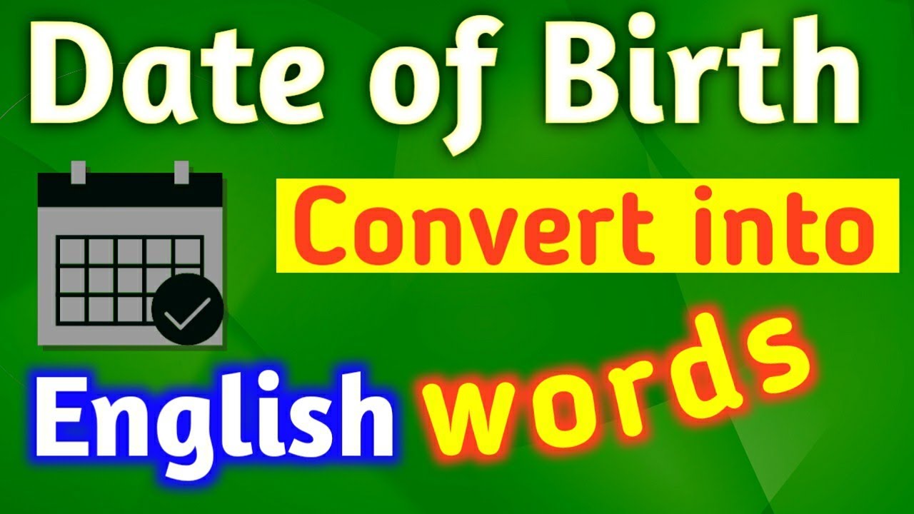how to convert date of birth in words in php