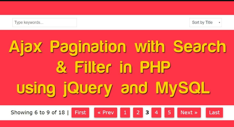 laravel pagination with search