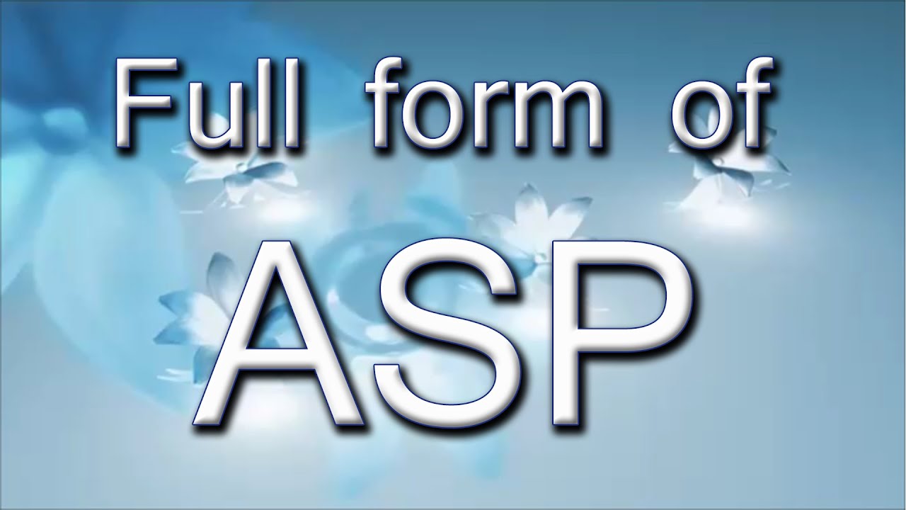 ASP Full Form – Active Server Pages