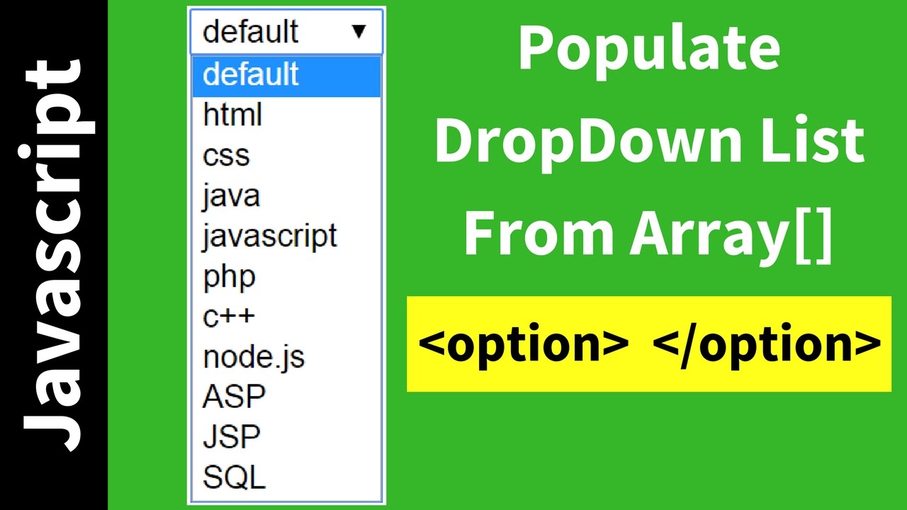 dynamic drop down list javascript