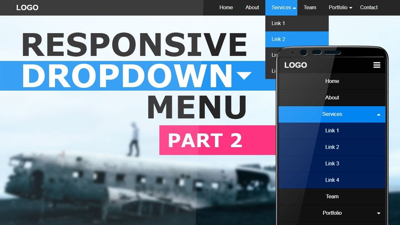 responsive drop down menu with submenu