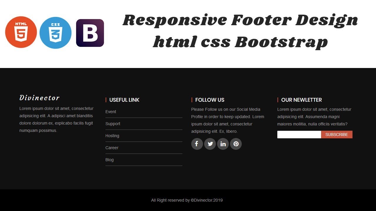 responsive footer code