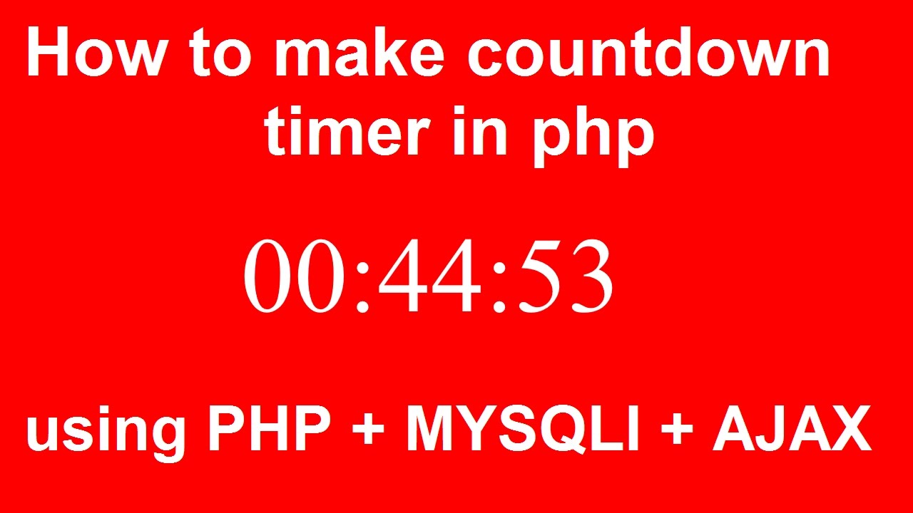 Php Countdown Timer