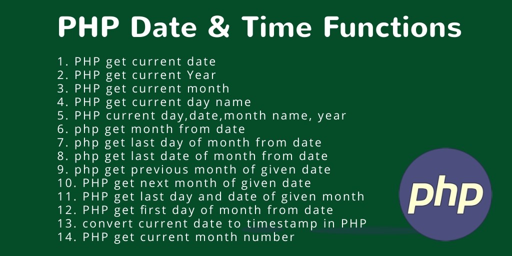 get last date of month in php – 5 Ways to find the last day of the month from date