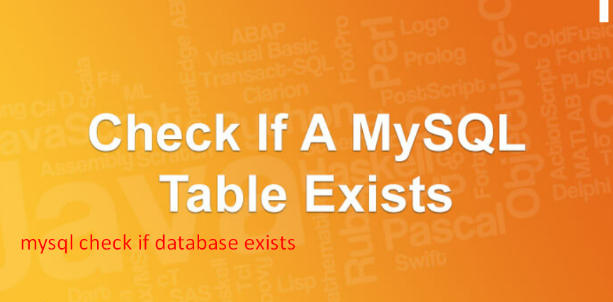 mysql check if database exists – 2 ways to check if mysql database exists