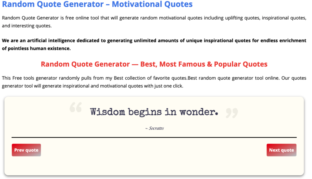 Quote Generator Tool - Free Random Quote Generator 100% Working - Pakainfo