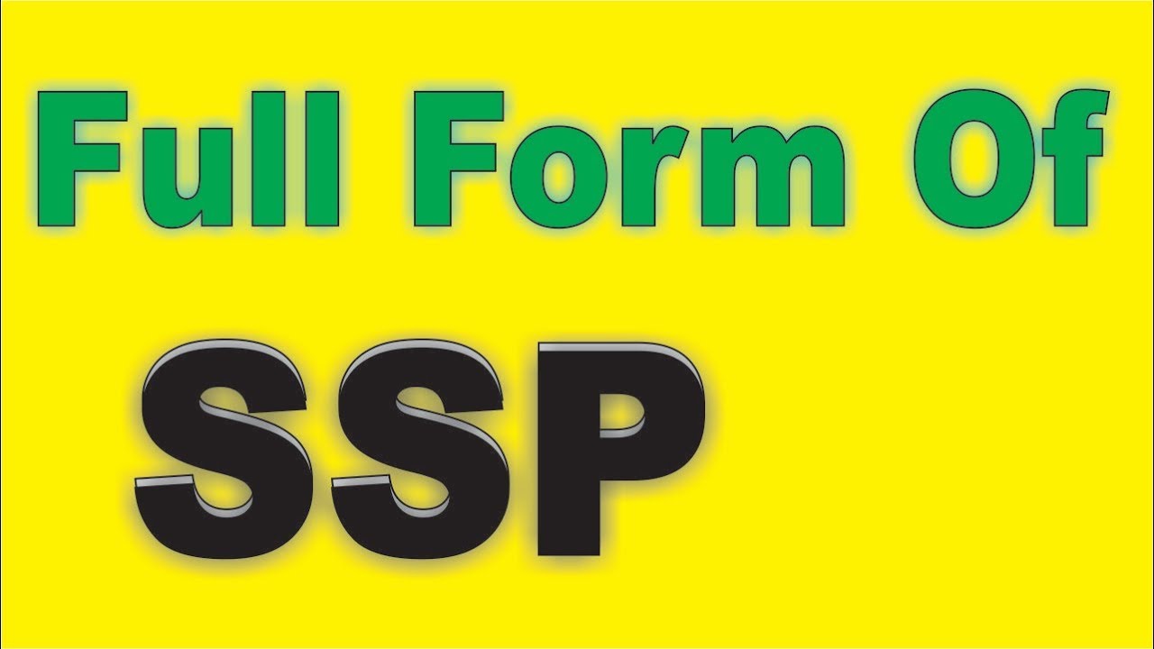 ssp full form