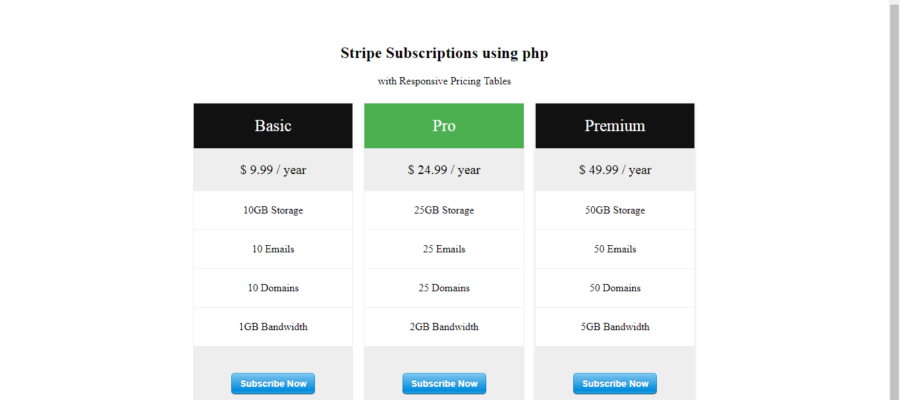 stripe recurring payments php