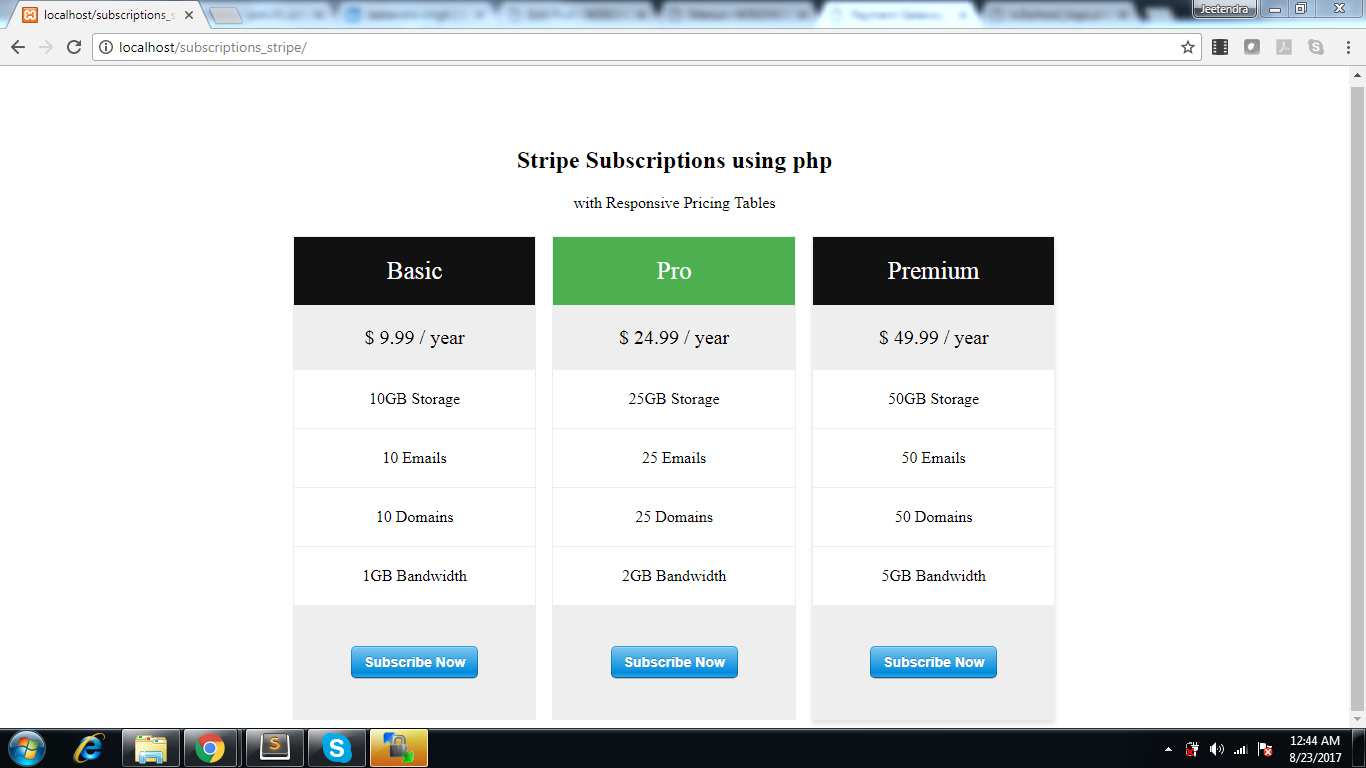 stripe recurring payments php – how to manage recurring payment using Stripe Subscriptions?
