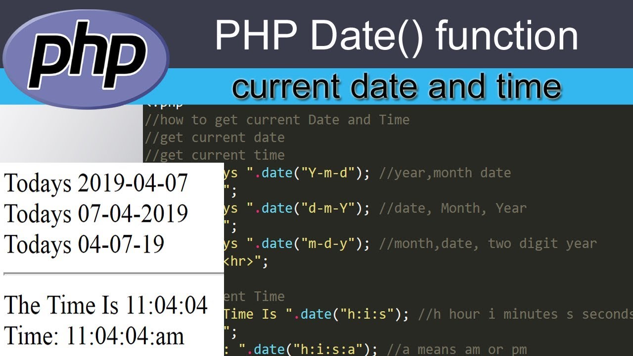 how to get month from date in php