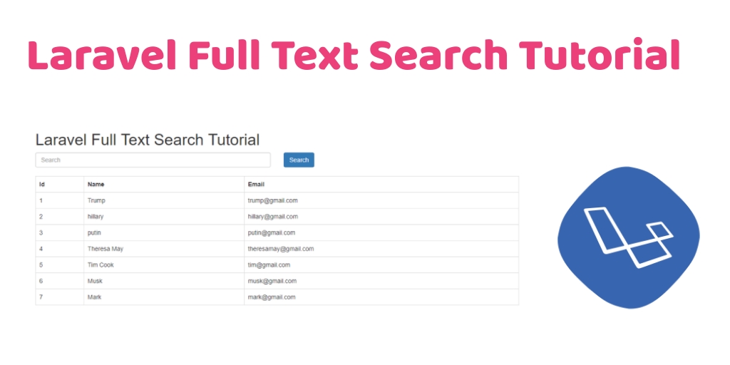 laravel search query