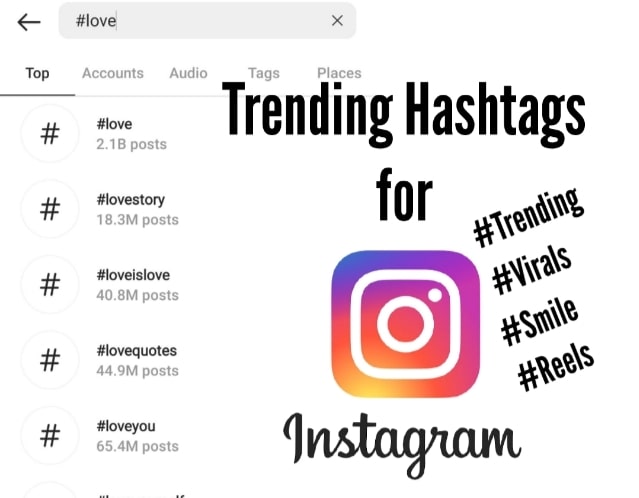 instagram like hashtags - tranding