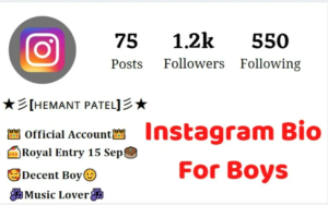 Bio For Instagram For Boys
