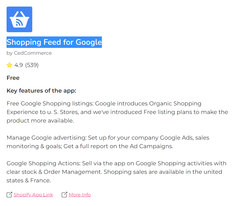 Shopping Feed for Google