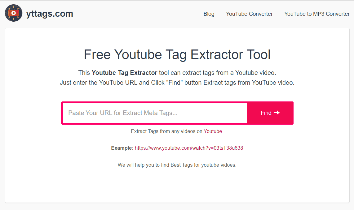 Youtube Tags Finder, Generator, Extractor and Many More in 2024.