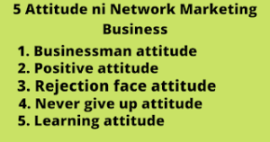 5 attitude in business