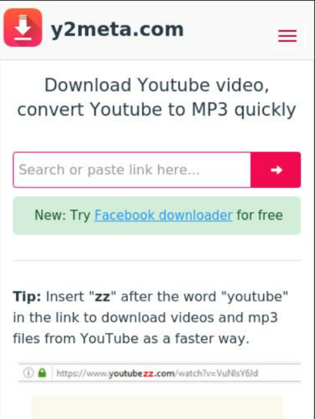 Y2meta – Download YouTube Videos In MP3, MP4, 3GP