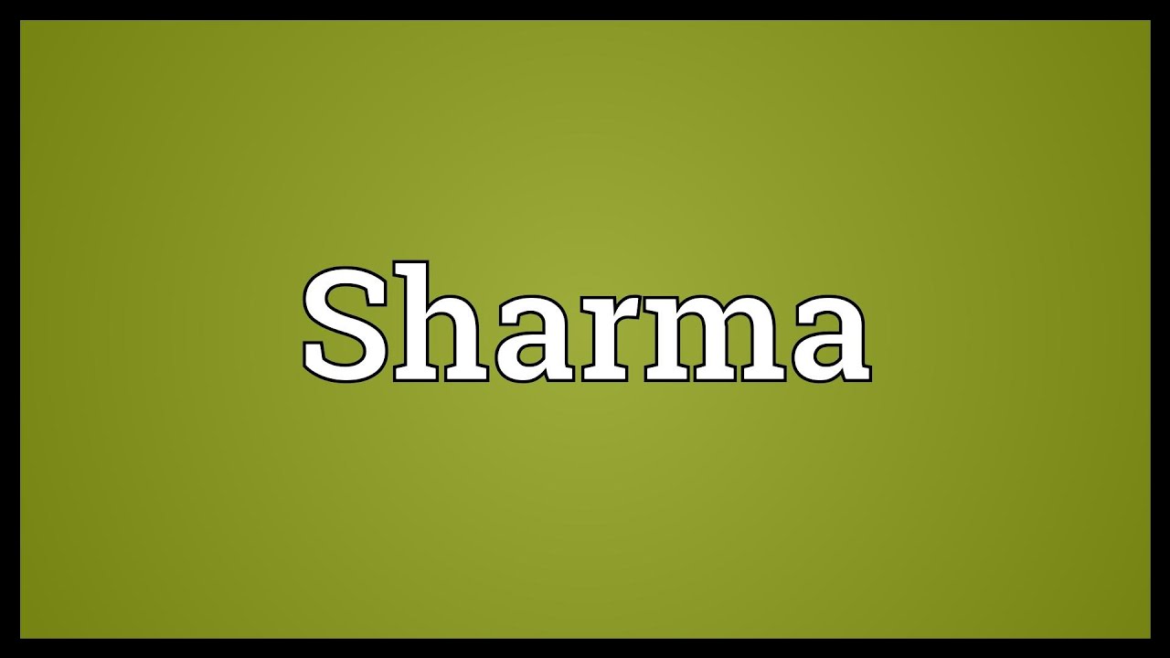 sharma caste