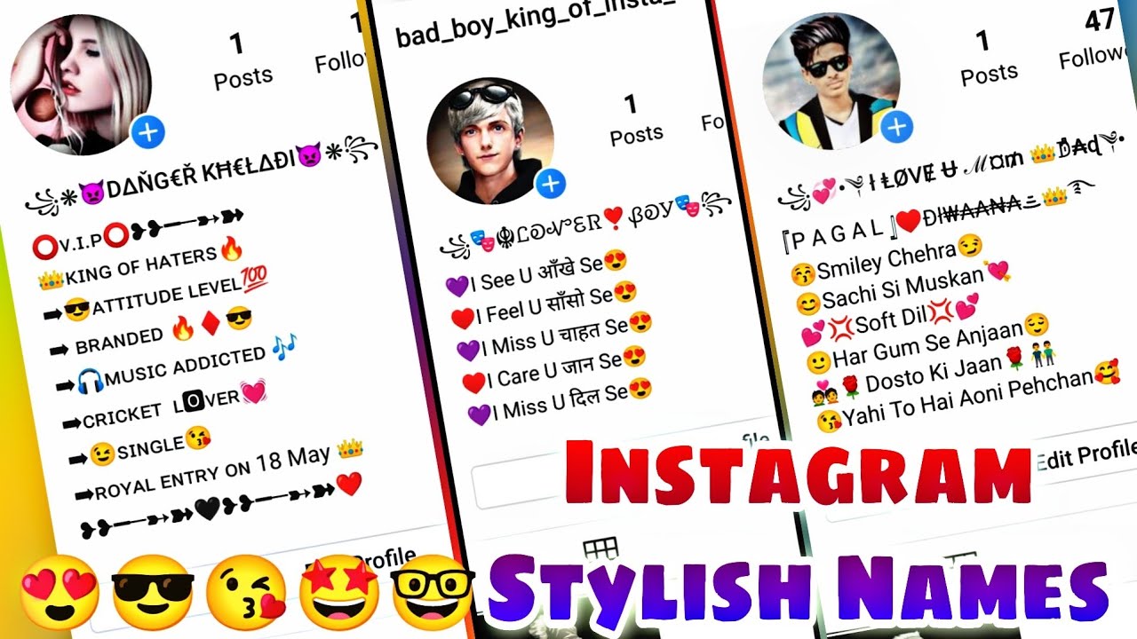 stylish names for instagram