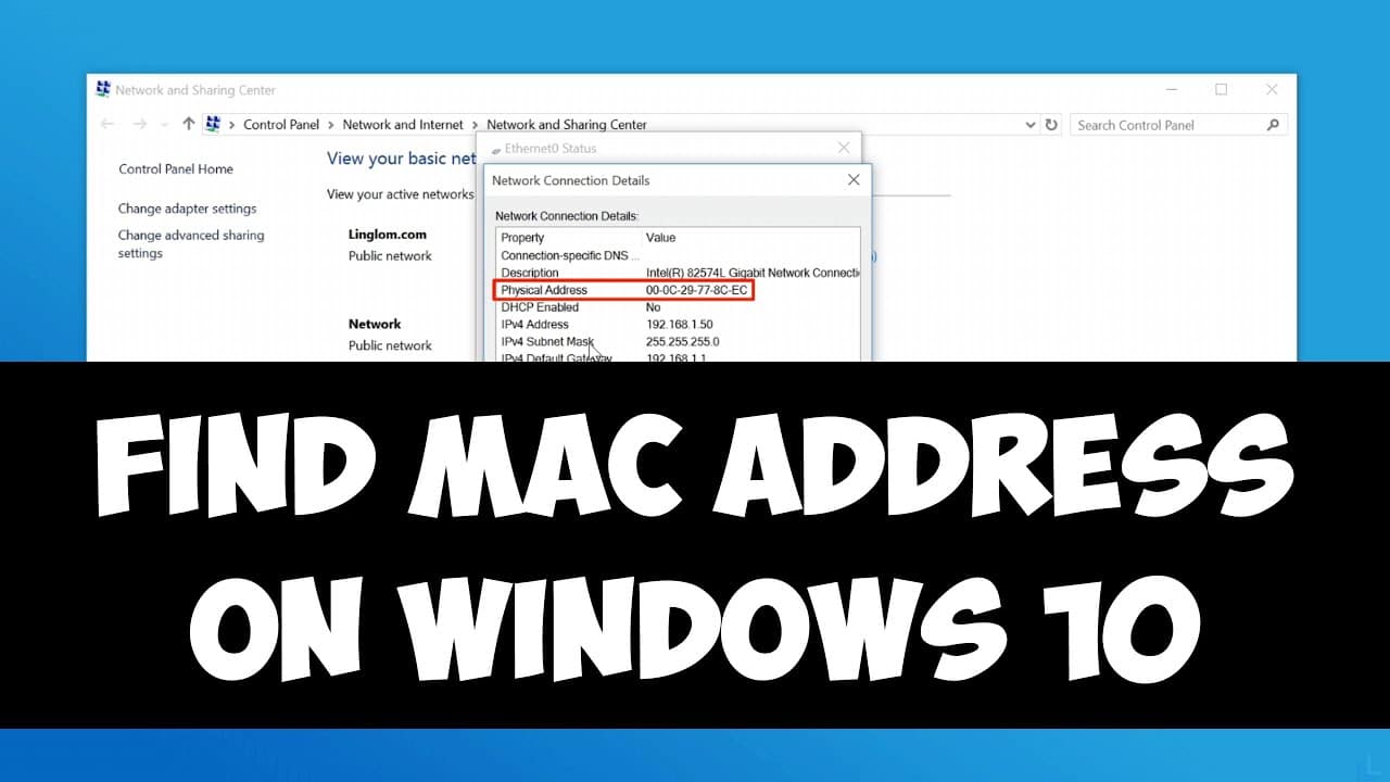 how to find mac address on windows 10?