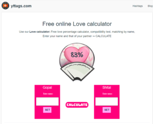 Free online love calculator by date of birth
